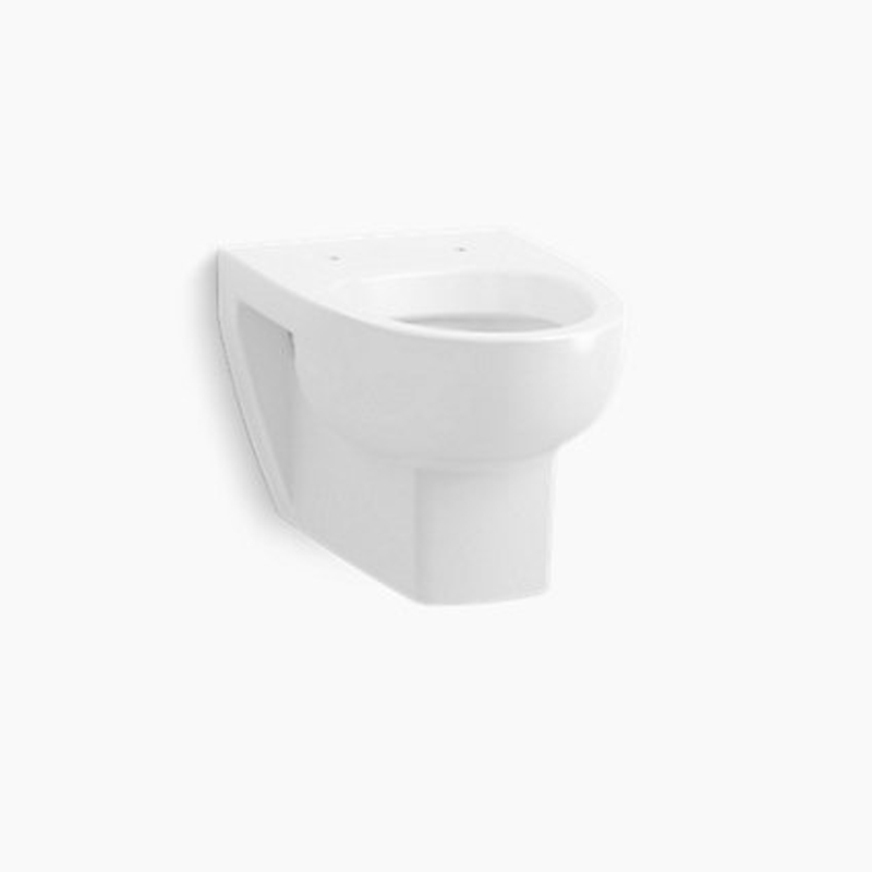 K-5573IN-0 Parliament Wall-hung round-front toilet with skirted trapway, dual-flush