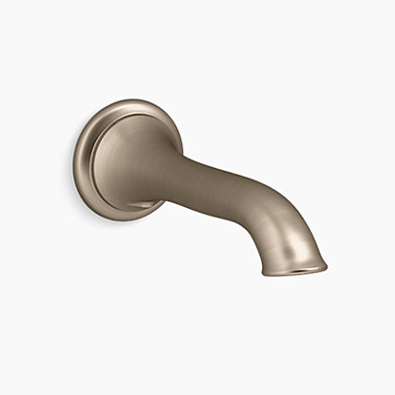 K-72791-BV Artifacts™ Wall-mount bath spout with flare design