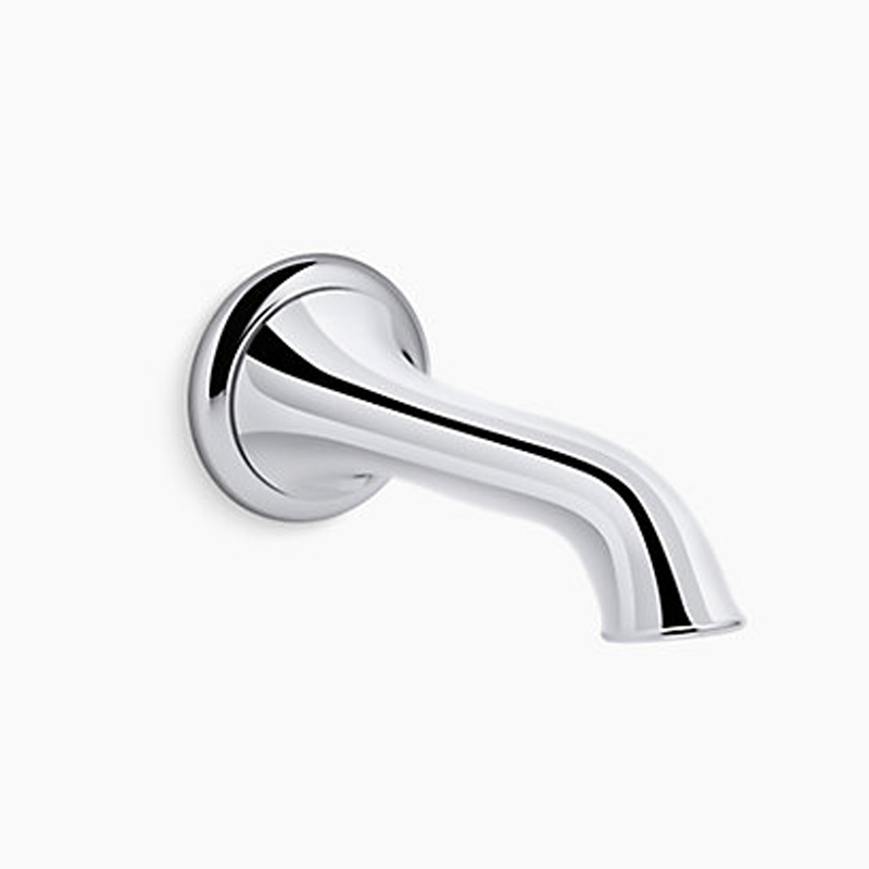 K-72791-CP Artifacts™ Wall-mount bath spout with flare design