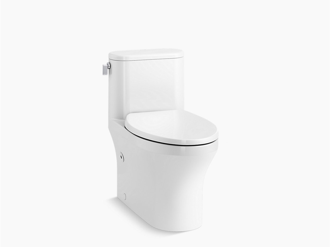 28020IN-S-0 Spacity™ One-piece compact elongated toilet with skirted trapway, dual-flush