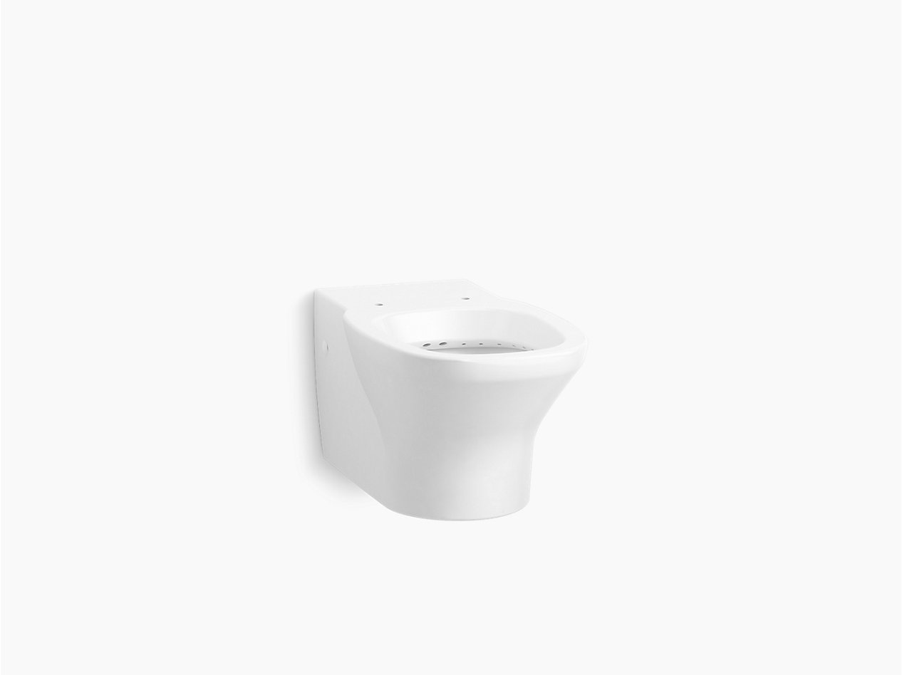 K-19461IN-2-0 Freelance Wall-hung round-front toilet with skirted trapway, dual-flush