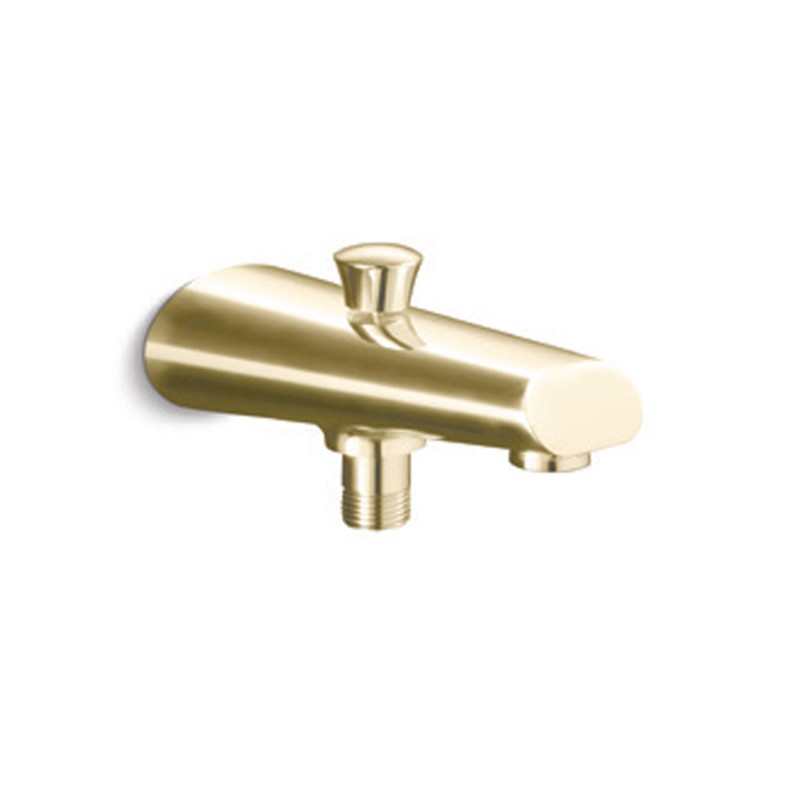 BATH SPOUT, W/ DIVERTER, FLAT FACE,160MM