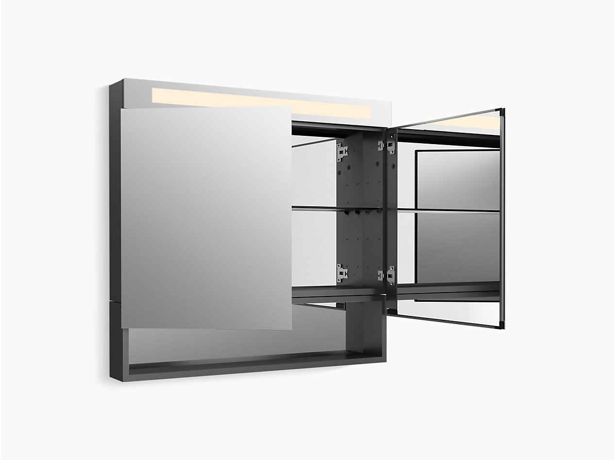 Urbanity Two Door Lighted Mirrored Cabinet